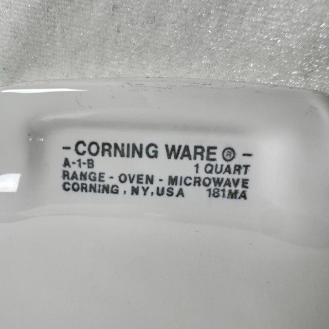 Corning Ware 1 Quart Casserole Dish L’Echalote Green Leek/Shallot A-1-B Vintage