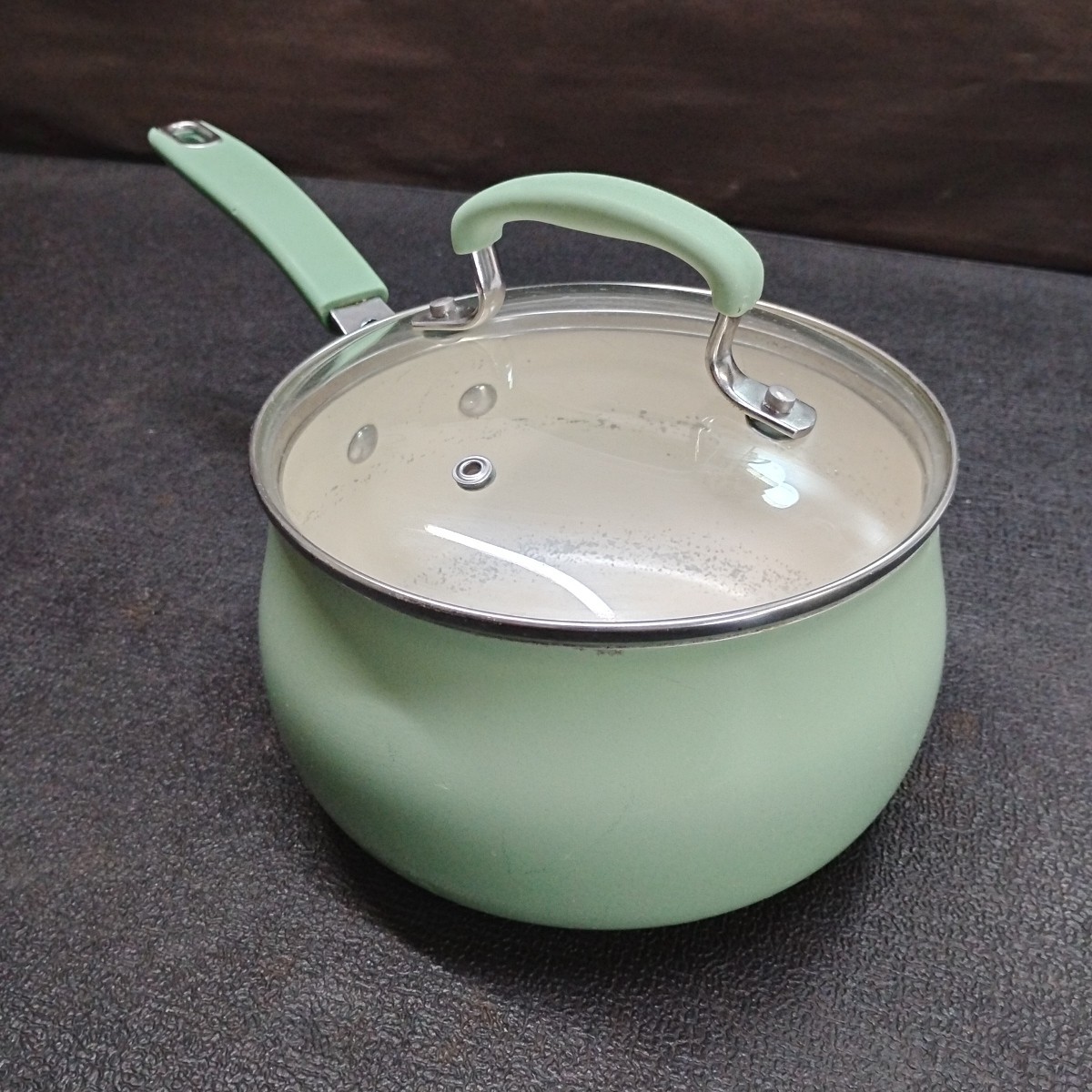 Pioneer Woman 2916TBT Teal Bell-Shaped Sauce Pan With Glass Vented Lid