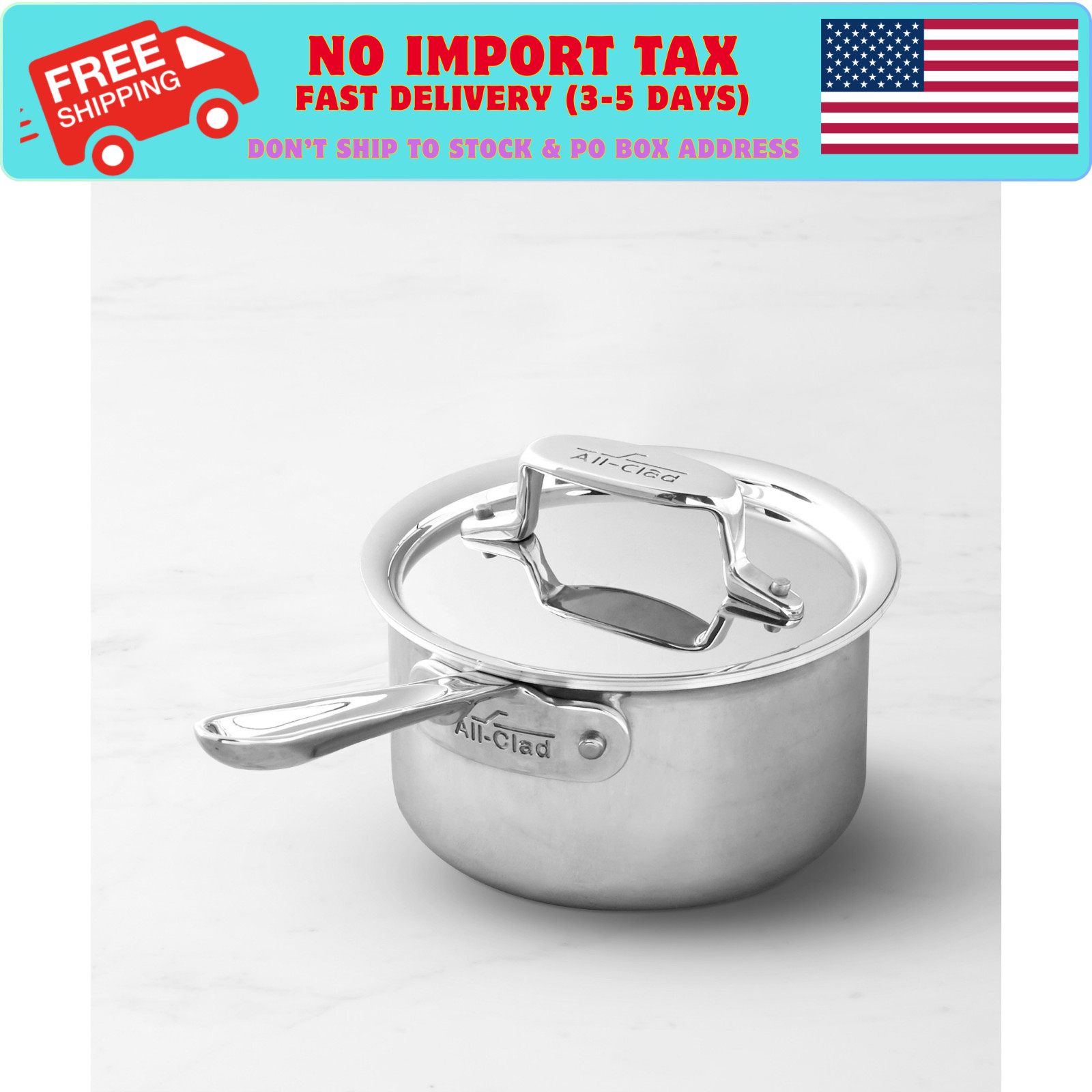 HOT DEAL! All-Clad D5® Stainless-Steel Saucepan, 1 1/2-Qt. NEW