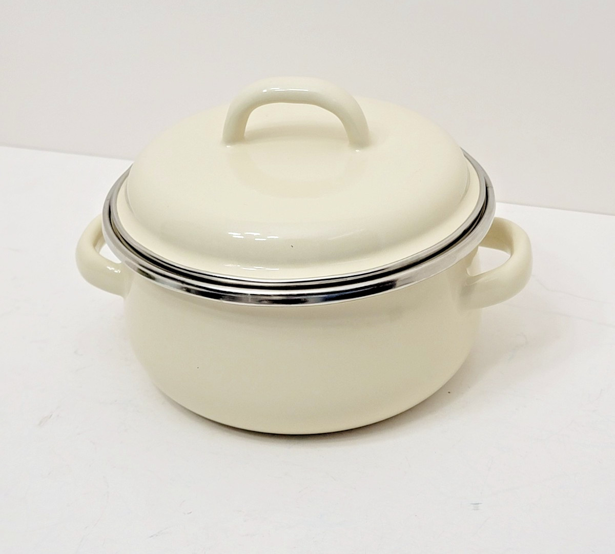 Megaware Mini Half Quart Cooking Pot Saucepan With Lid Cream Made In Spain
