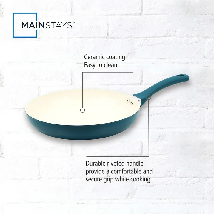 Mainstays Ceramic Aluminum Nonstick 12in Frypan Corsair