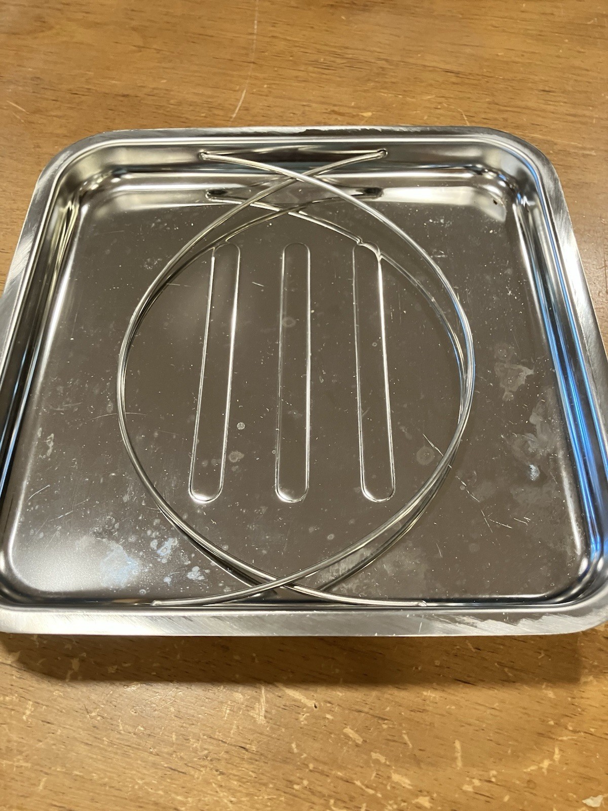 Double Layer Cast Iron Grill Pan with Stainless Steel Tray
