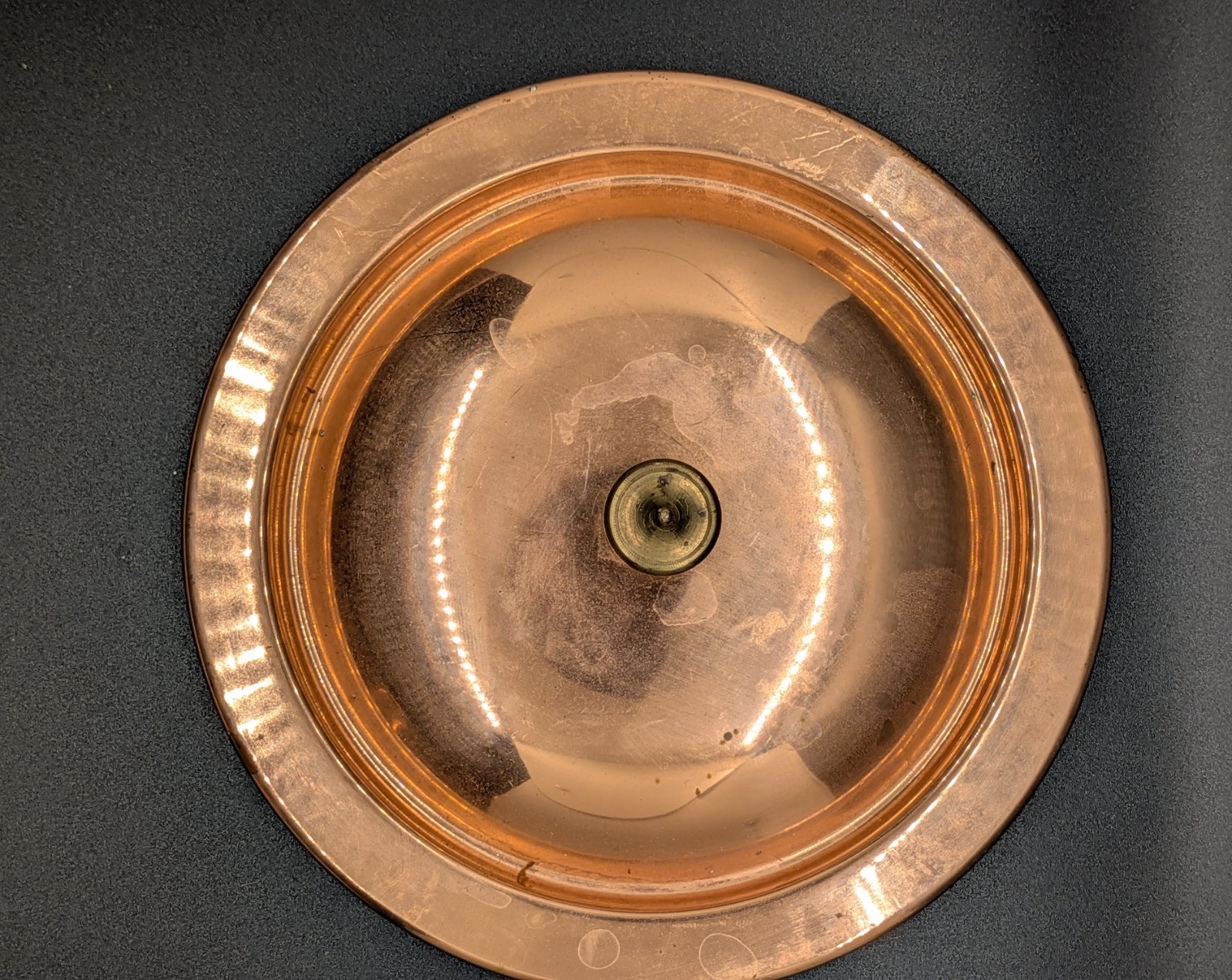 VTG Taurus Copper Pot with Lid, Brass Handles, Tin Lining, Made in Portugal