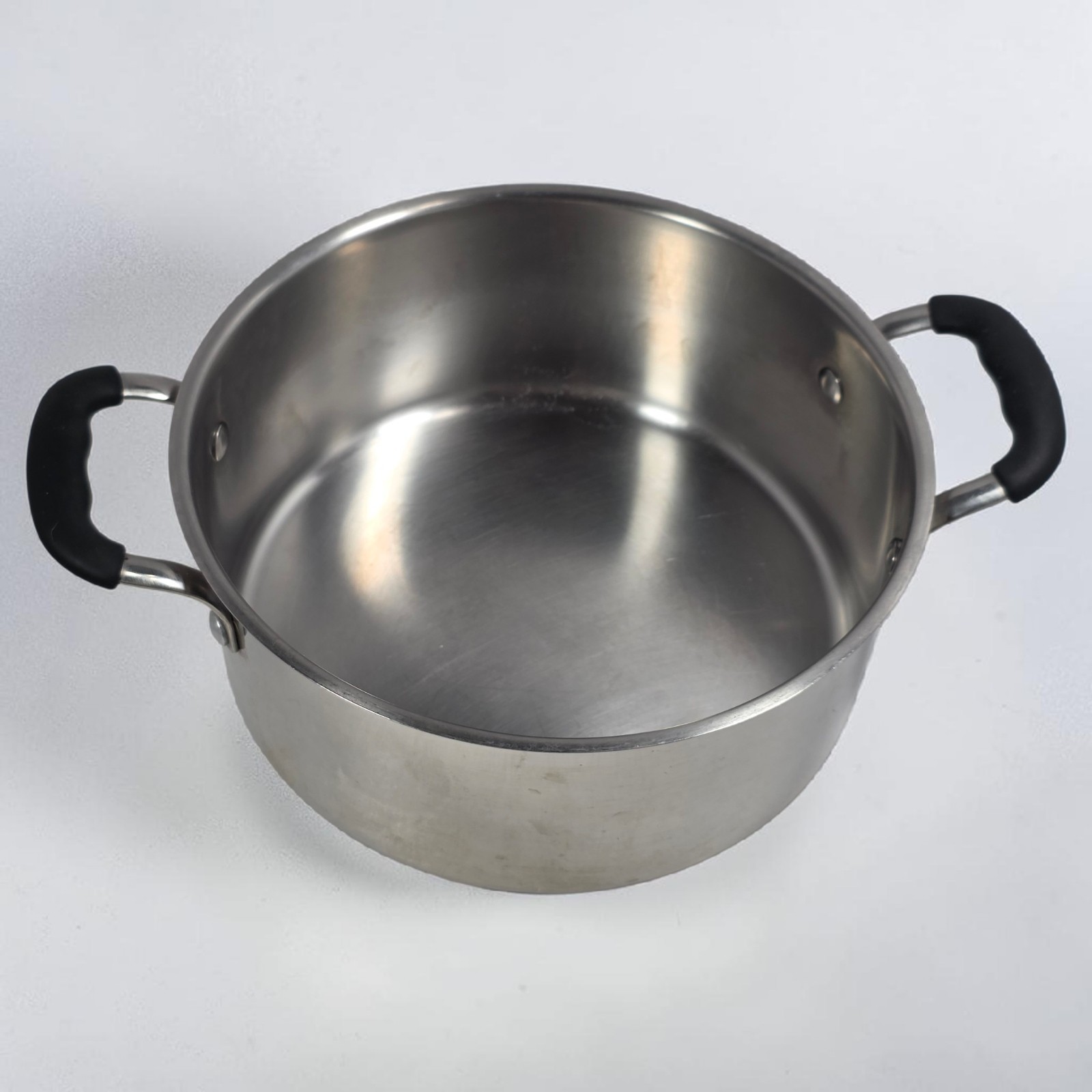 Potobelo Italia Triply Bottom Stainless Steel 4Qt Casserole Pot with Lid Handles