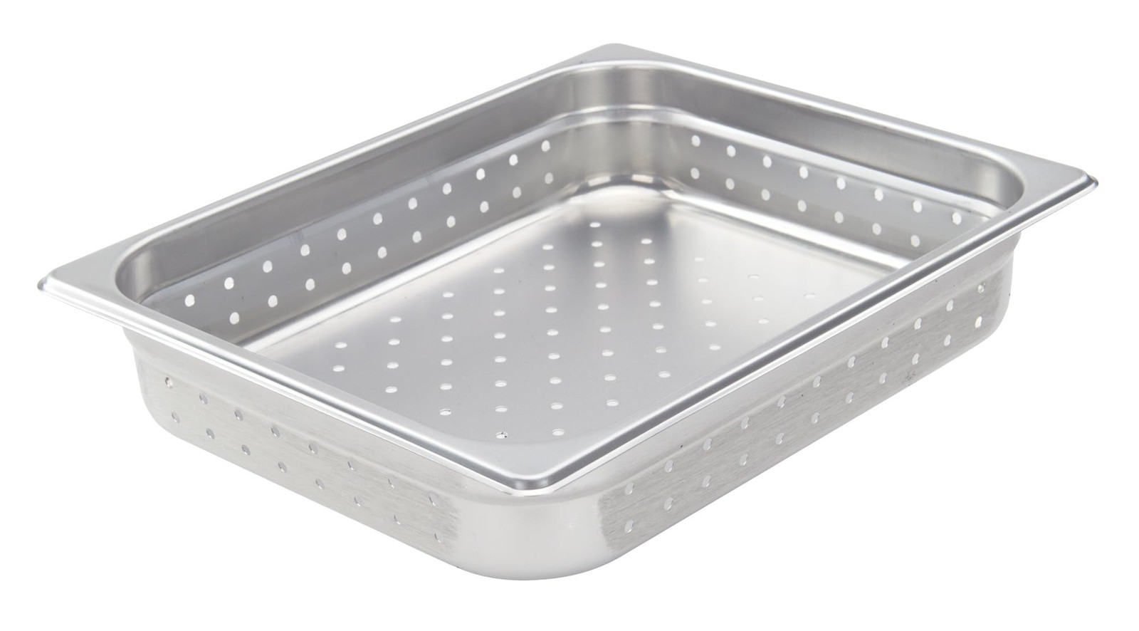 Half Size 2.5 Inch Deep Metal Food Pan Steam Table Perforated 22 Gauge