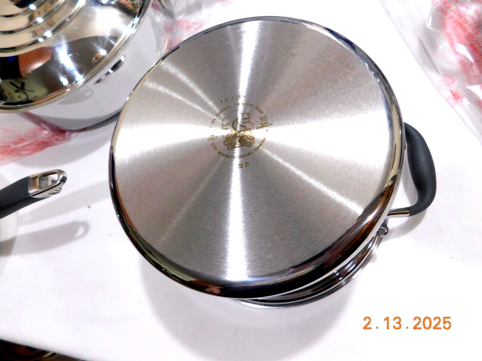 NEW ROYAL PRESTIGE Waterles Cookware USED LIDS 5Ply Surgical Stainless Induction