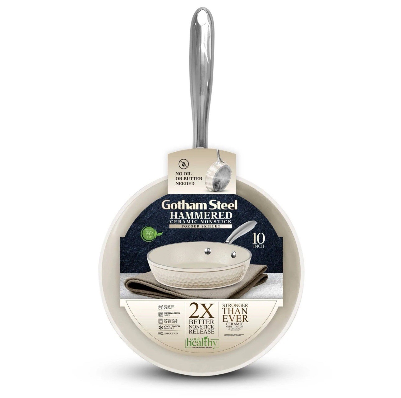 Gotham Steel 2619 Frying Pan – Cream