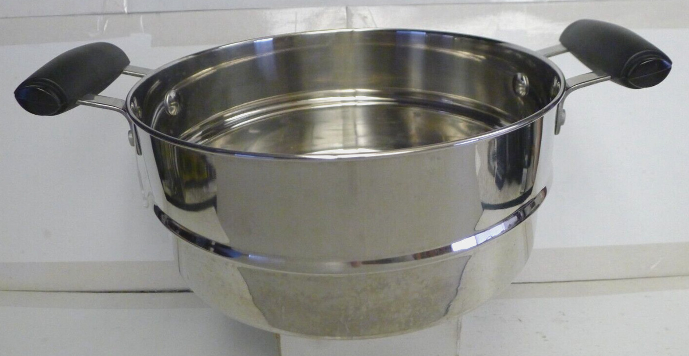 Stainless Steamer Pot Insert with 2 Handles 9 1/4″ – 9 1/2″ Inside Pot Diameter