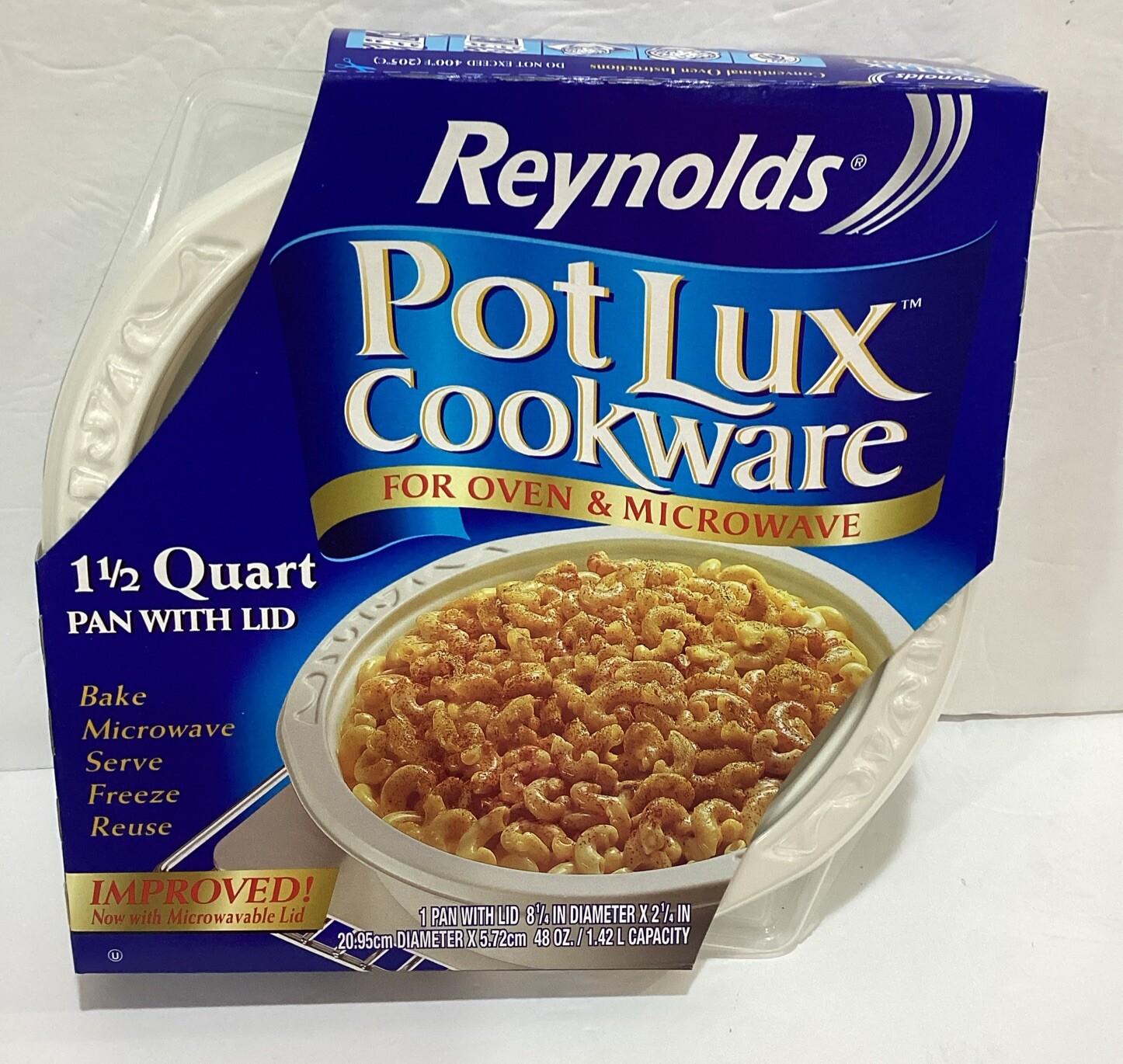 Reynolds Pot Lux Oven-Ready Cookware Reusable 1.5 QT Casserole 8.24 Inch Vintage