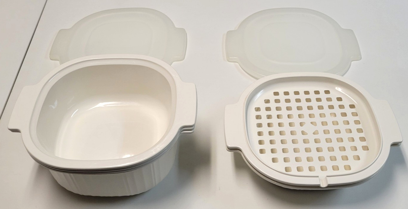 Rubbermaid 3, 2 & 1 Quart Microwave Cookware Casserole Bowls Steamer w/Lids 7 pc
