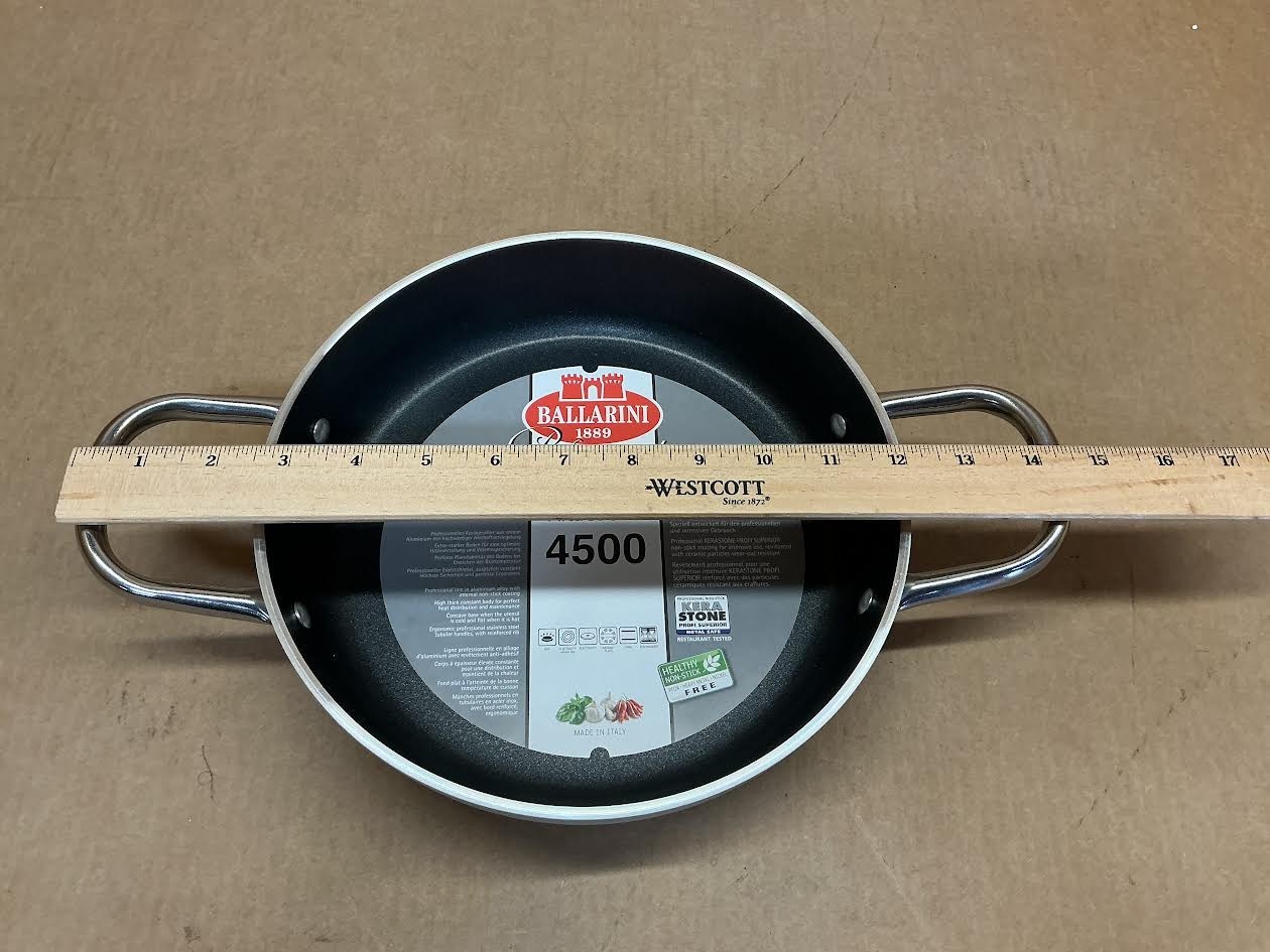 Ballarini Professionale 4500 Aluminum Nonstick Braiser Without Lid, 9.5-inch