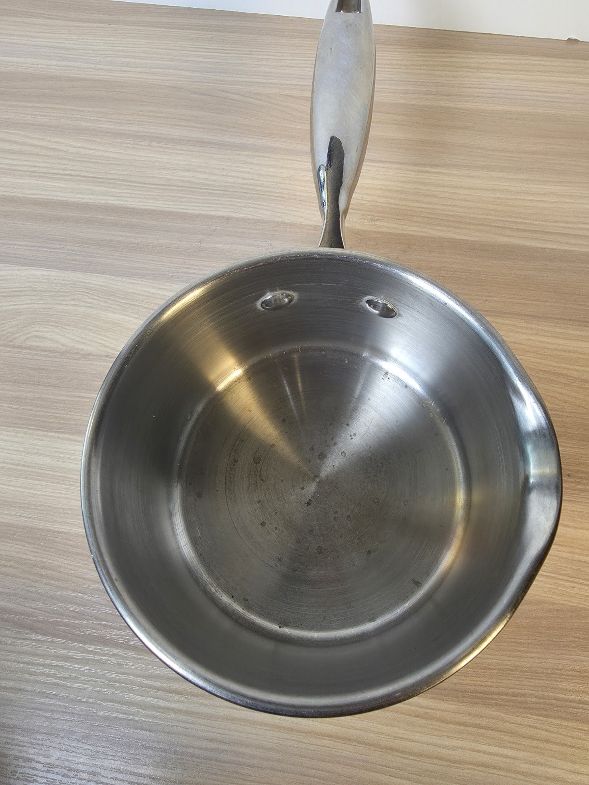 Emeril 2 Qt Sauce Pan Pot Single Pour Spout Stainless Steel Copper Base NO lid