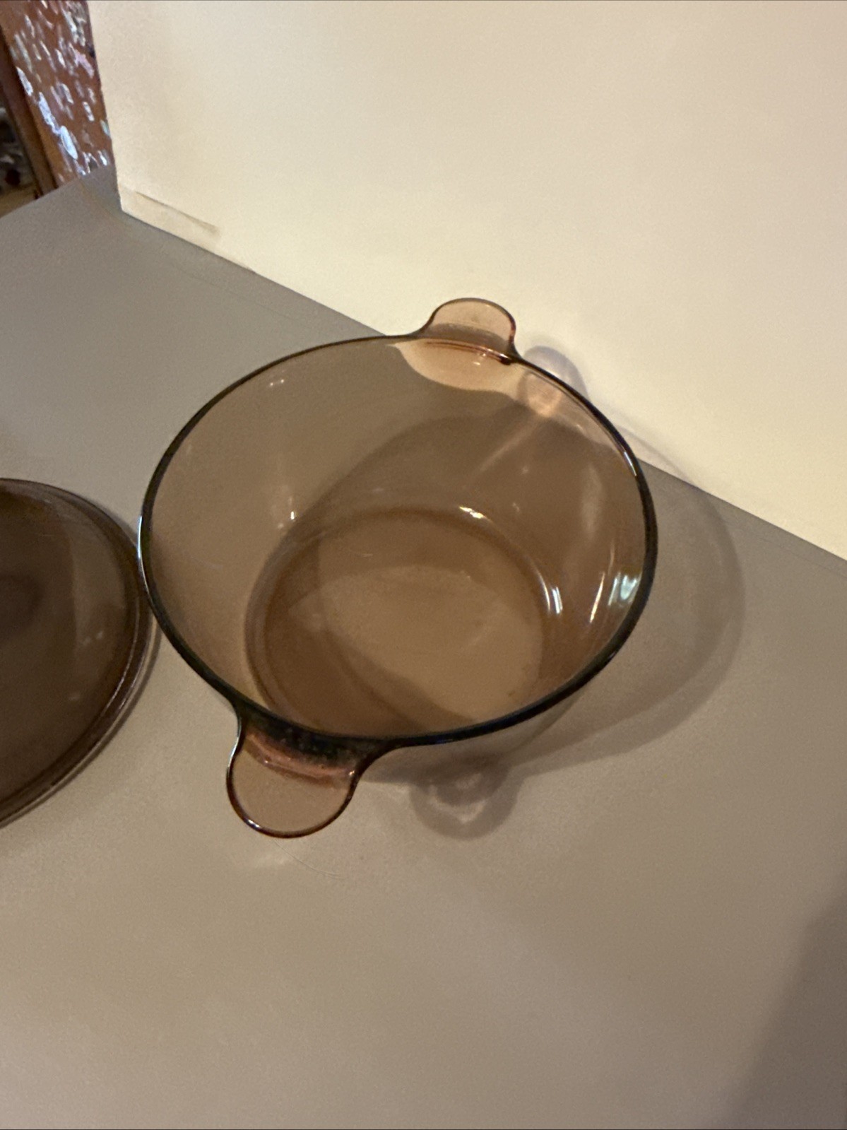 Corning Vision Amber 4.5L Dutch Oven Stock Pot 5 Quart USA w/ Lid