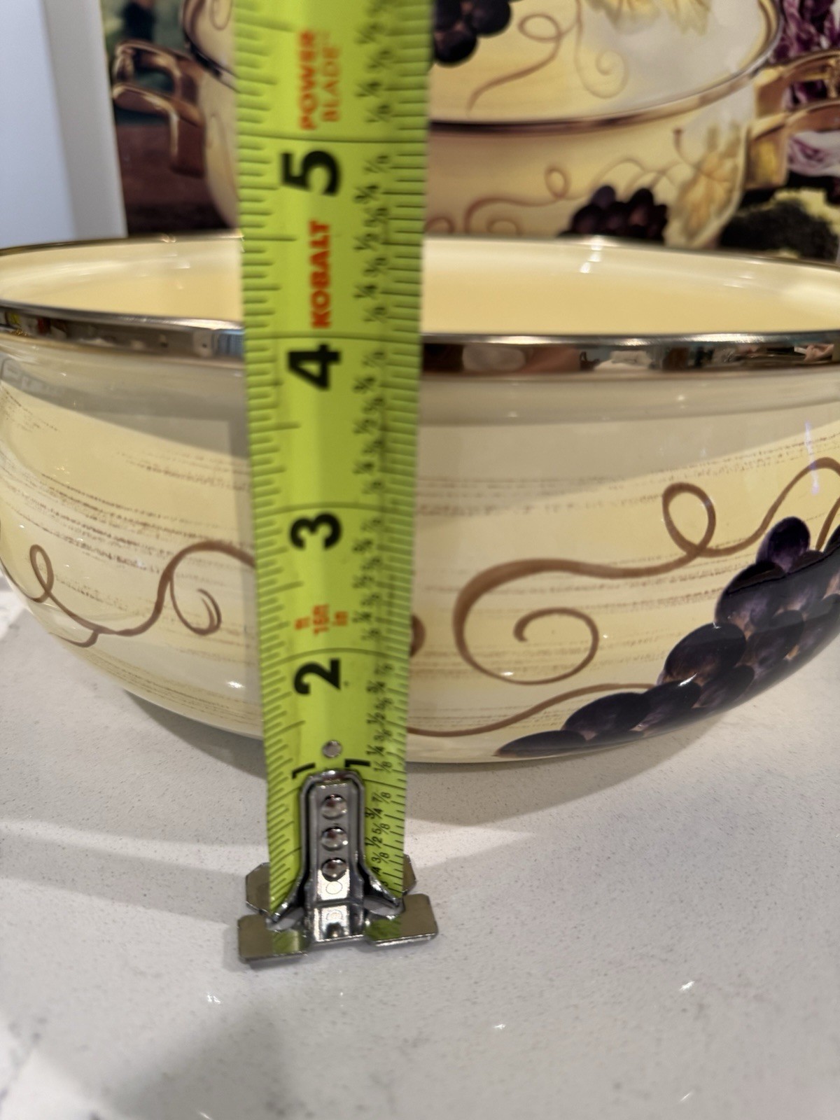 Philippe Richard 5 Quart Round Covered Dutch Oven Casserole With Lid Grapes New