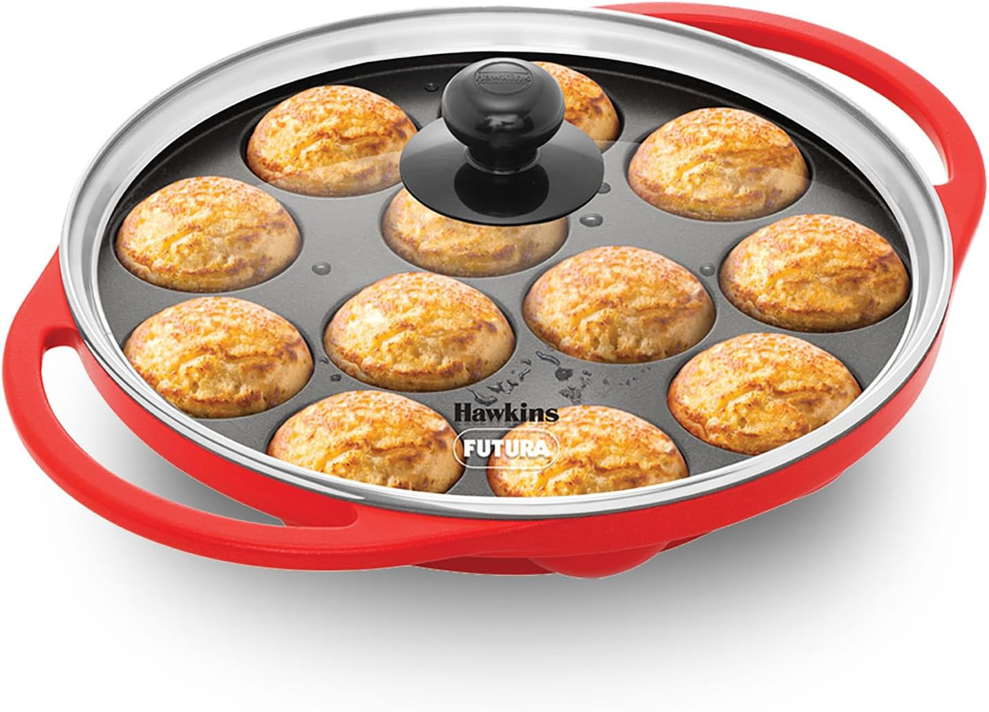 Futura 24 Cm (Inside Diameter) Appe Pan 26 Cm Outer Diameter, Non Stick Paniyara