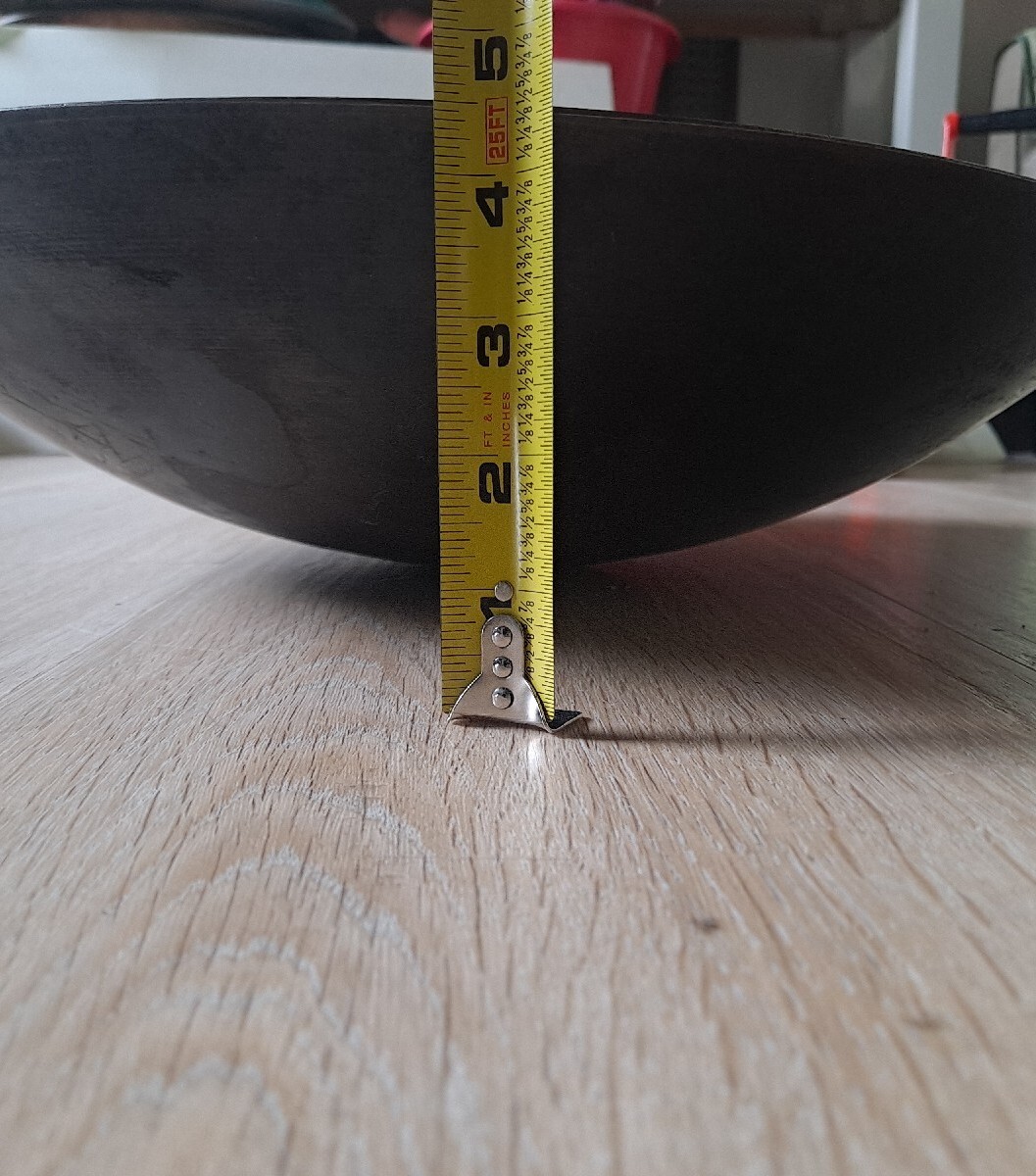 Vintage Commercial Carbon Steel Wok Chinese 17.5″ Welded Handle Industrial Lid