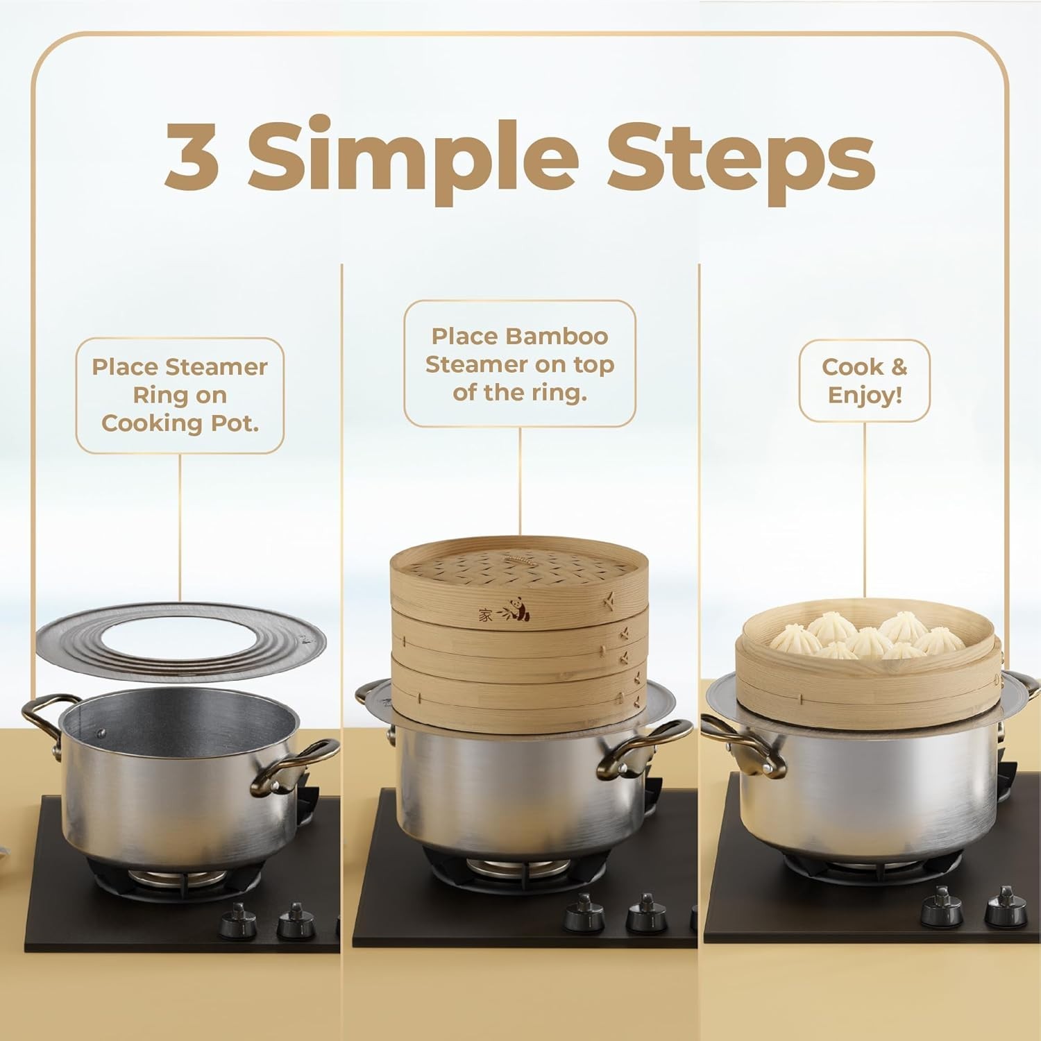 Dishwasher Safe 6.4 Inch Steamer Ring | Enhance Your Asian Cooking Experience