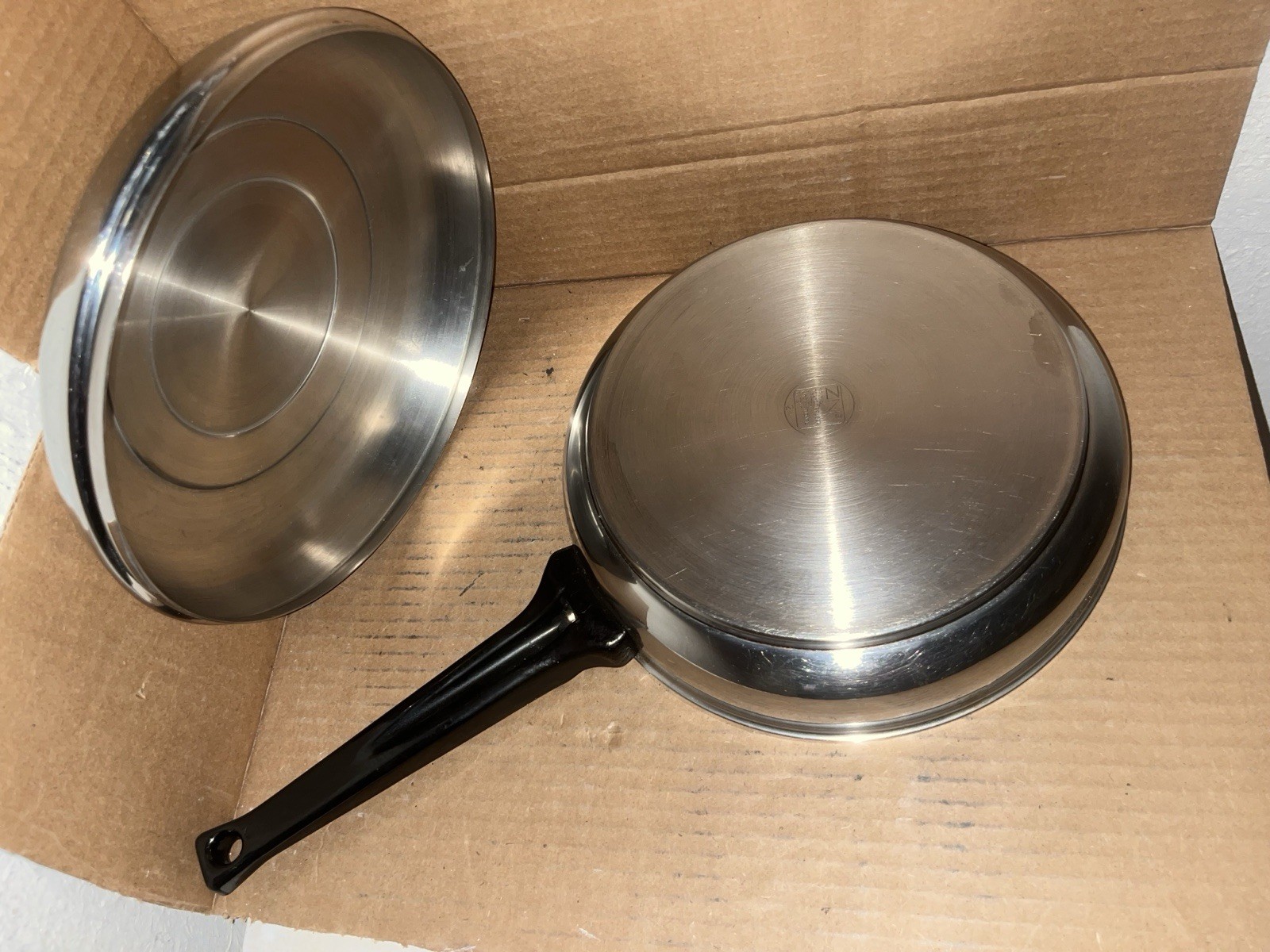 Stilinox Zani 9-3/4” inch Fry Pan Stainless Steel 18-10 Made In Italy
