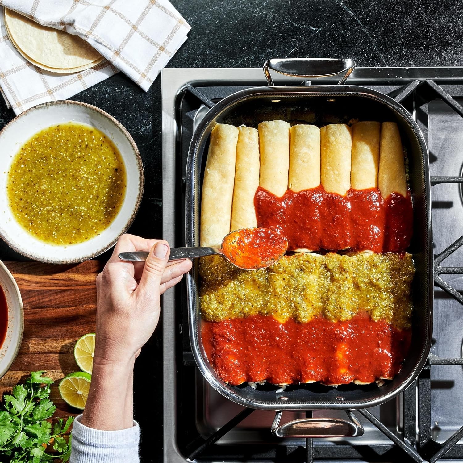 14 x 10 Inch Rectangular Nonstick Roasting Pan with Rack, Dishwasher-Friendly, O