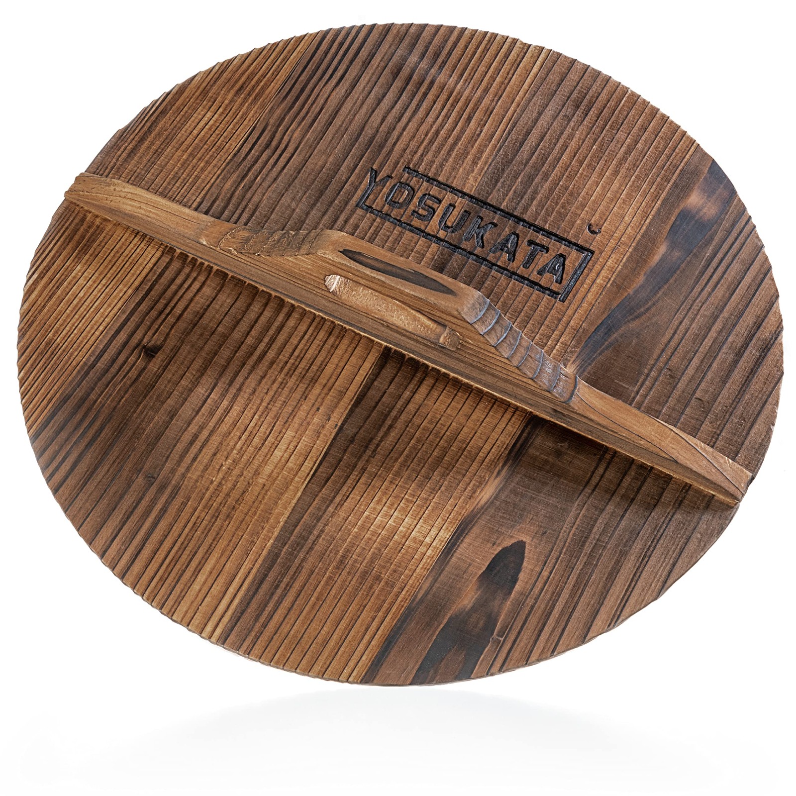 Premium Wok Cover 13.2″ for Wok 13.5″- Wooden lid for Frying Pan – Ergonomic …