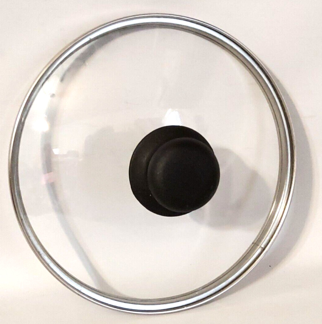 7.25″ Replacement Glass Metal Cooking Pot Lid Plastic Black Knob