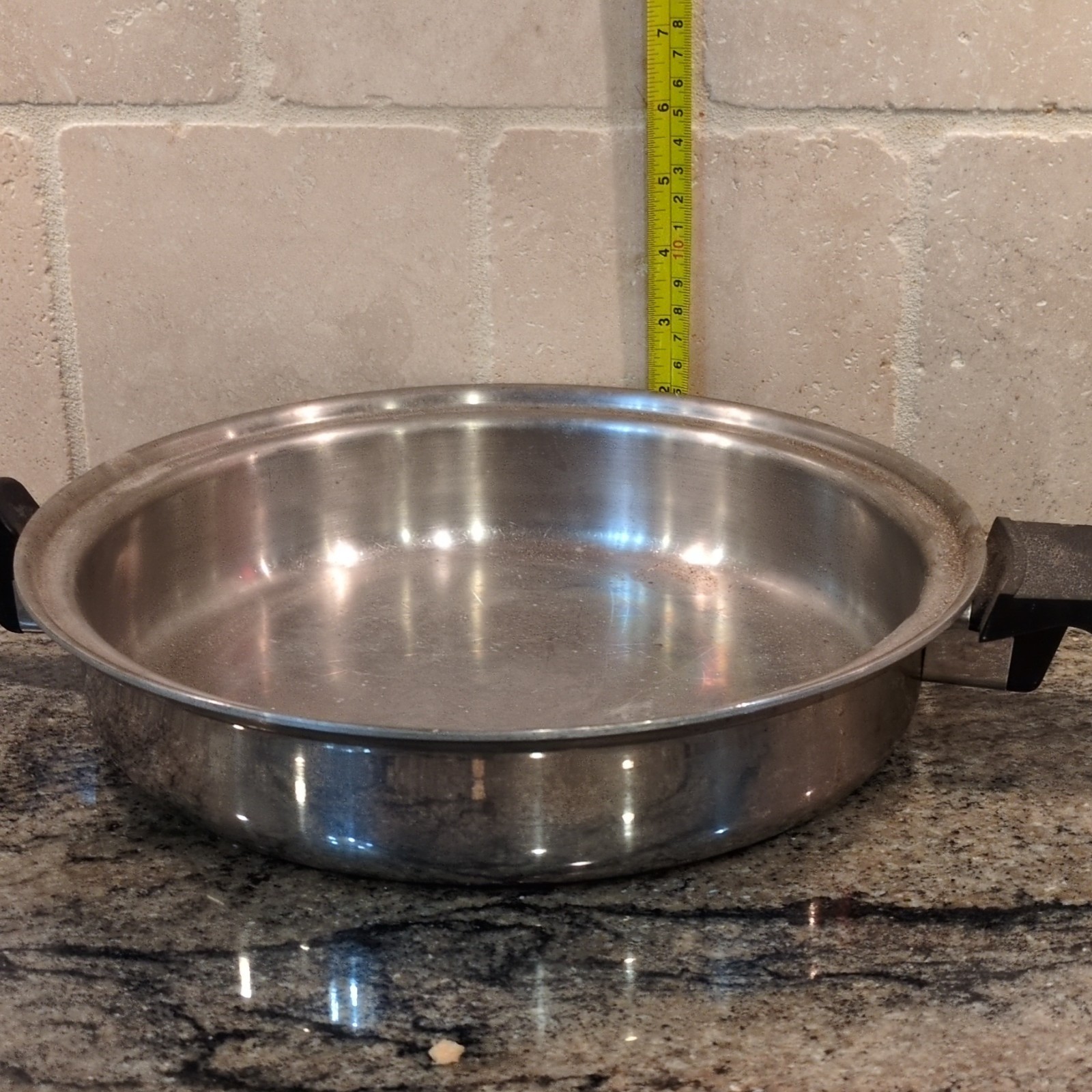 New Era 5-Ply Stainless Steel Skillet/Griddle, Double Handle, 12 in