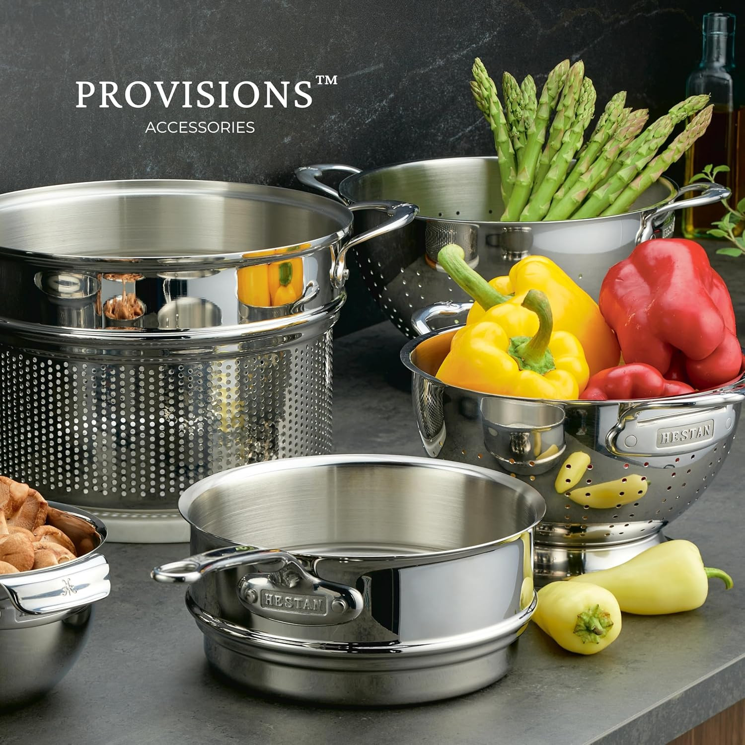Provisions 3-Quart Stainless Steel Steamer Insert for Healthy Cooking