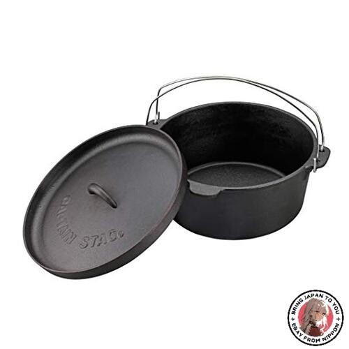 NEW Captain Stag UG-3047 Dutch Oven Iron Casting 11.8 inches (30 cm) No