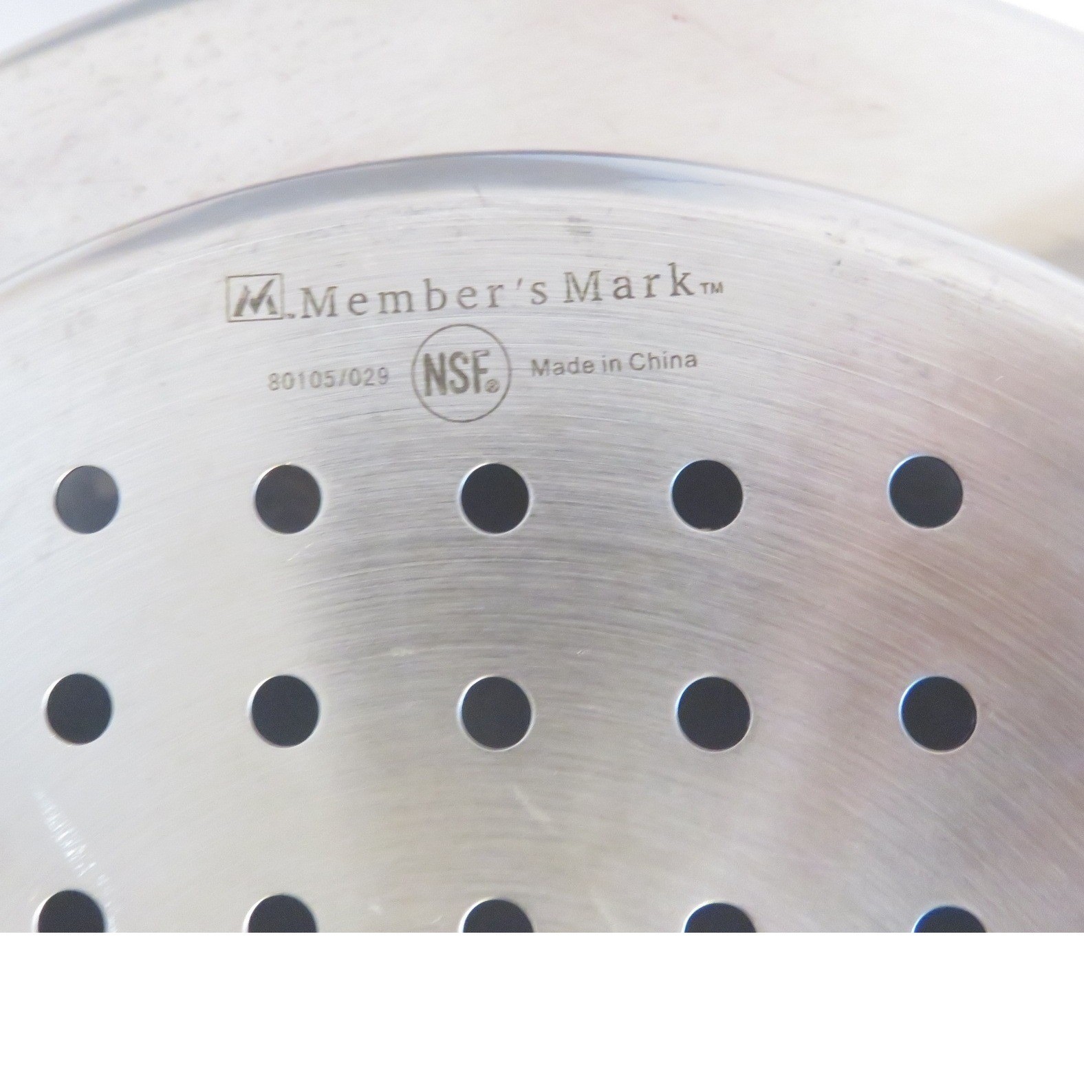 Member’s Mark Stainless Steel Steamer Basket Insert Dual Handle NSF 80105/029