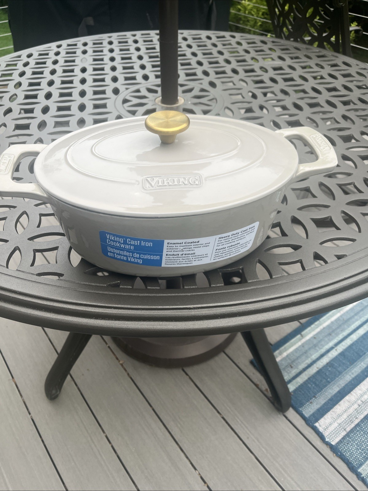 Viking OVAL Dutch Oven – 5 Quart – Nantucket -NEW Tan