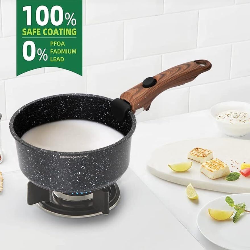 10 Pcs Non Stick Cookware Sets Pots Pans Removable Handle Stackable Cooking New