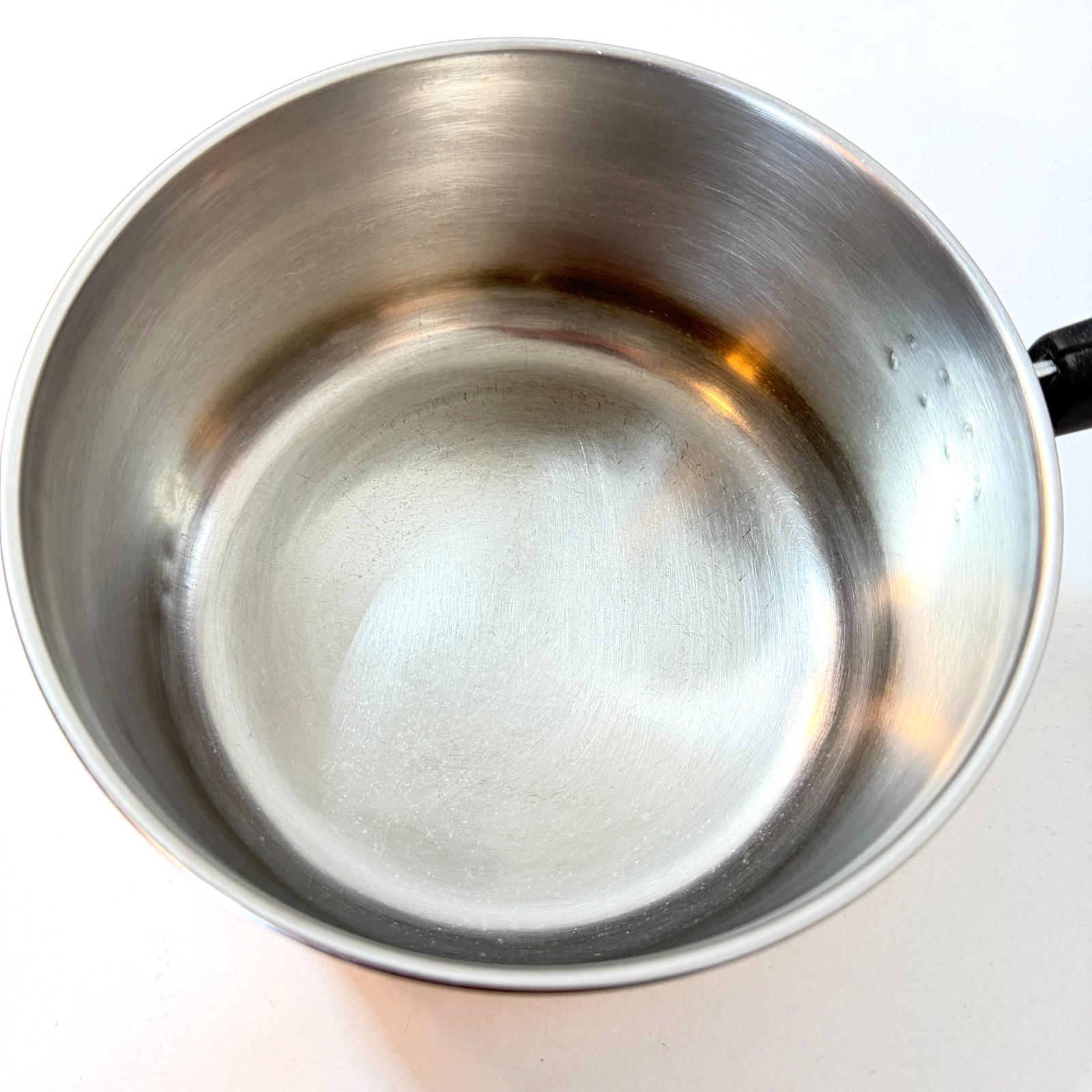VTG Revere Ware Pre-1968 1.5 Qt Saucepan Copper Clad Double Circle w/ Lid