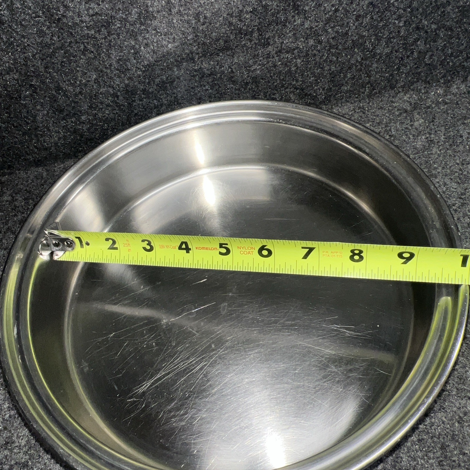 Vintage Kitchen Craft 9 1/2 in Sauté Pan With Lid 3 Ply 18-8 USA