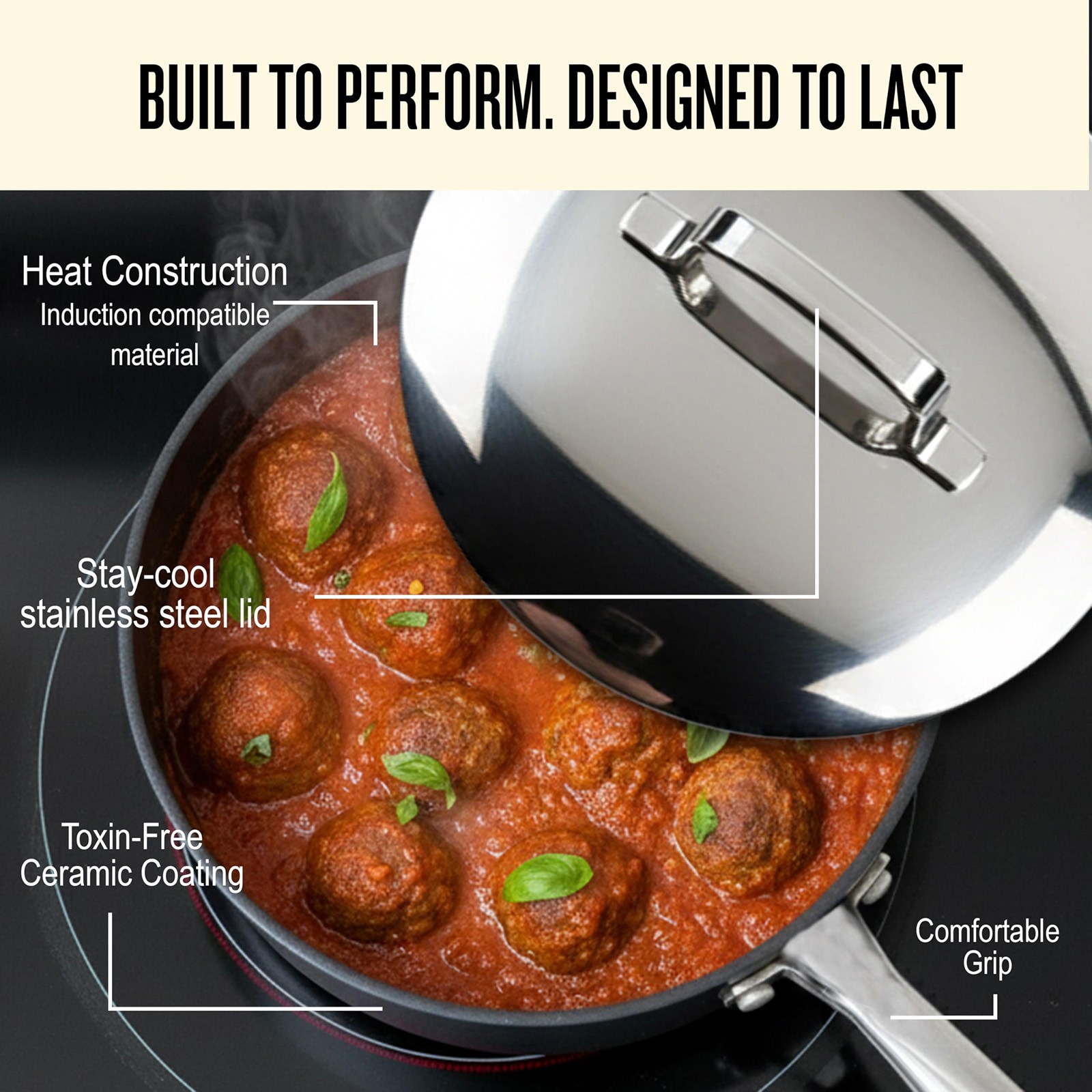 Alva Mastero 2-Quart Nonstick Saucepan with Lid, 7.1-Inch