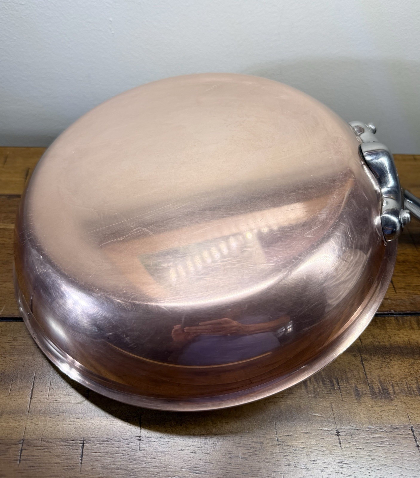 MAUVIEL 1830 Made in France COPPER ROUND FRYING PAN 10” Stainless Steel Handle