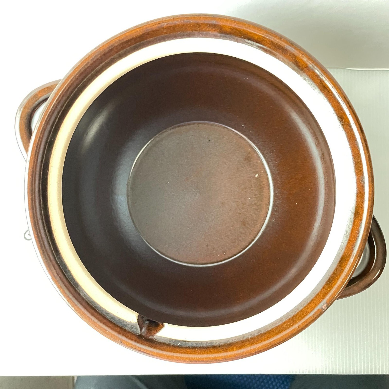 Japanese DONABE Clay Pot IGA ware AMEYU TOBI 3.2L Brown Glazed Stew Rice Pot