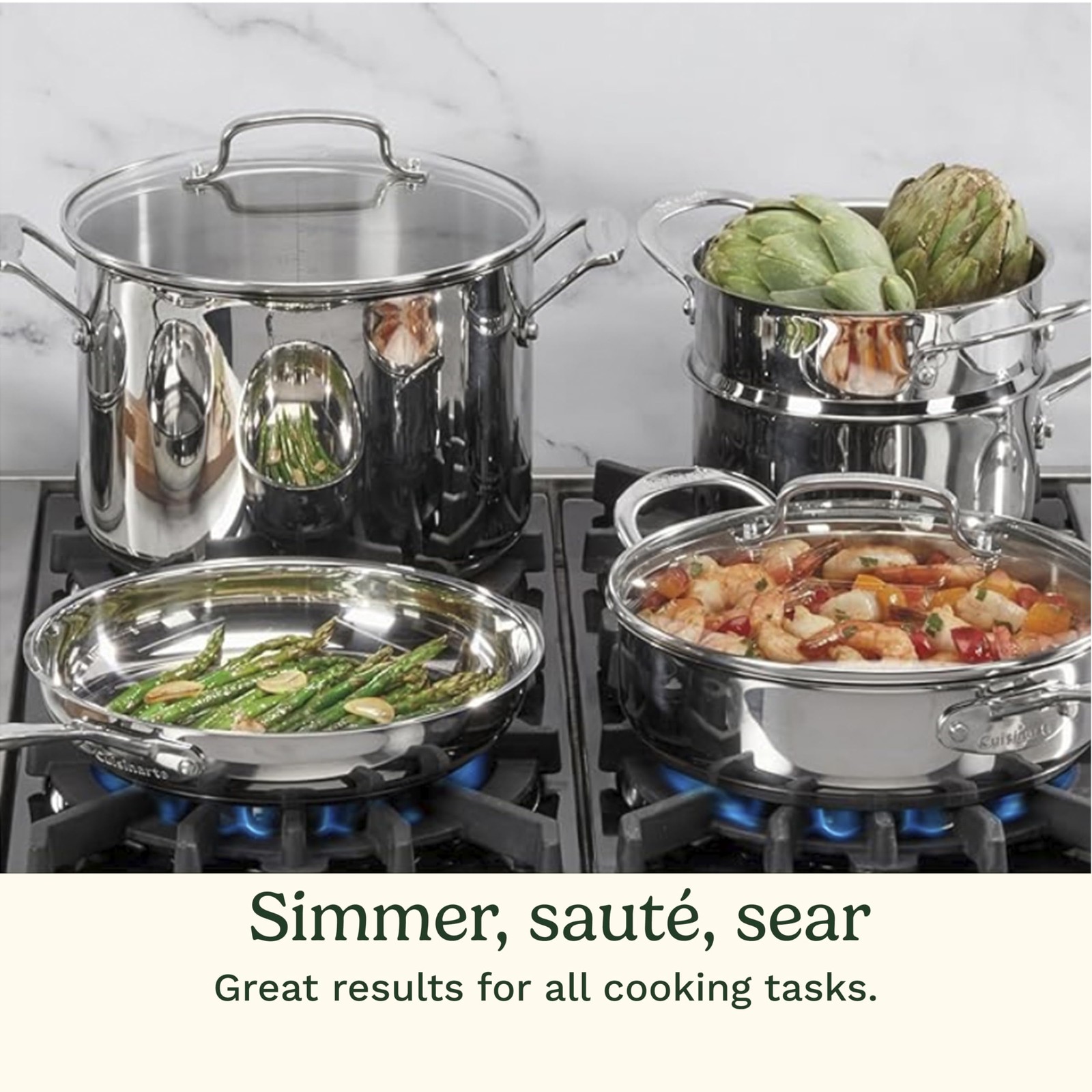 Cuisinart Chef’s Classic Stainless Steel 11-Piece Cookware Set