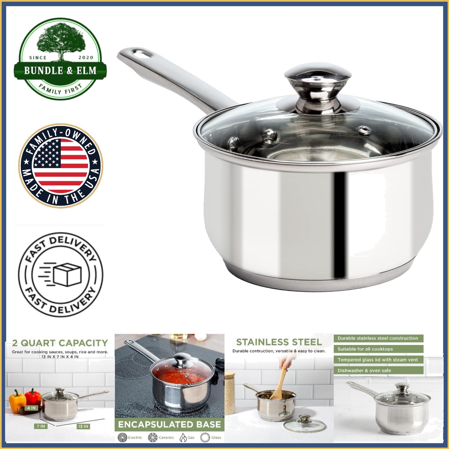 Compact Stainless Steel Cooking Pot with See-Through Lid for Easy Monitoring