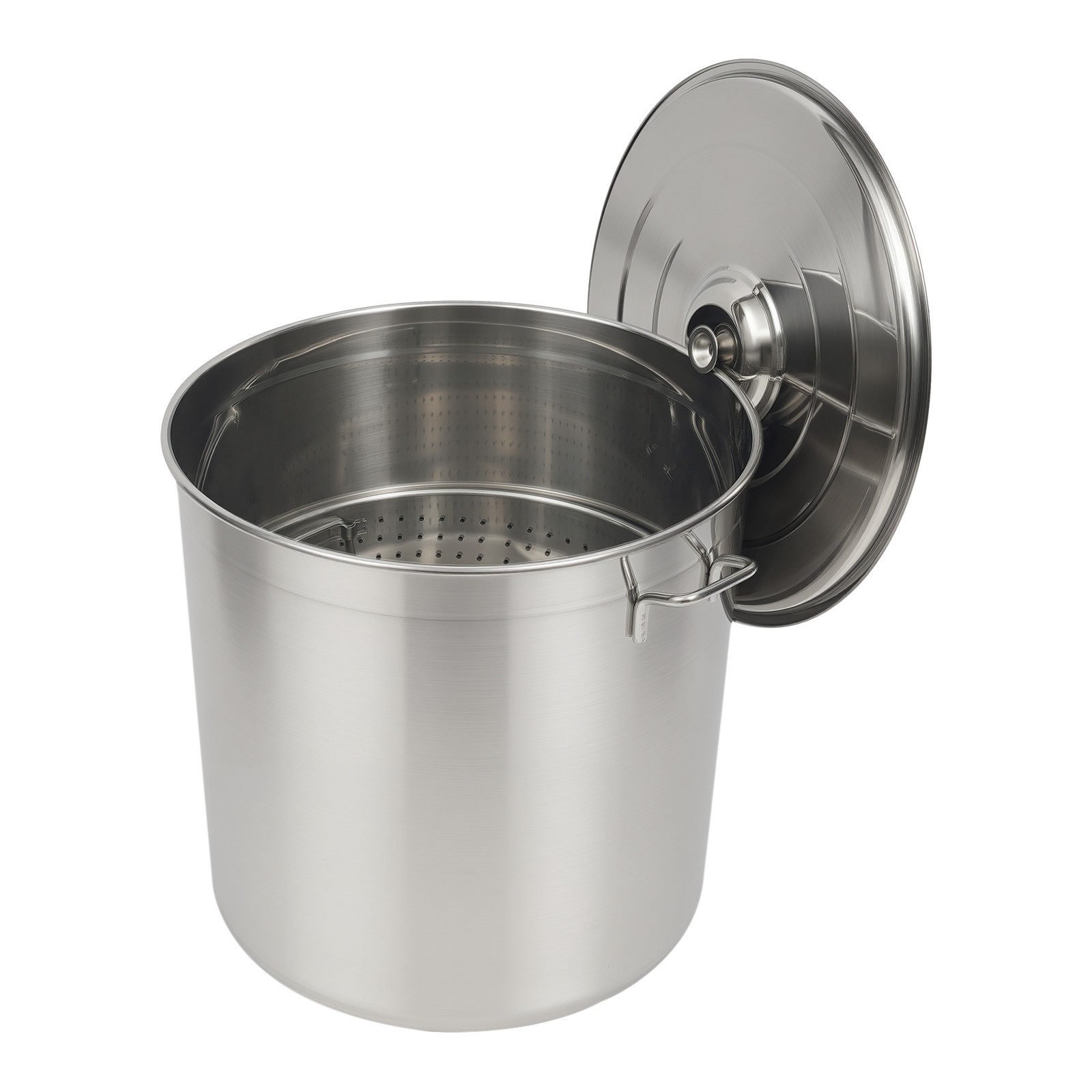 50L/52.8Qt Stock Pot Stainless Steel Stock Pot Kitchen Cooking Pot w/ Basket