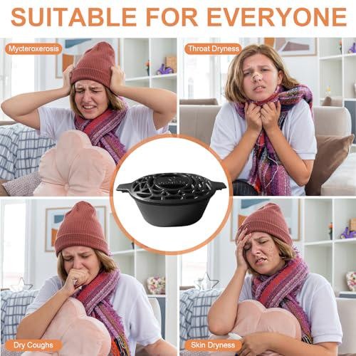 Quantfire Wood Stove Steamer Rust Resistant,Fireplace Humidifier Pot Cast Iron