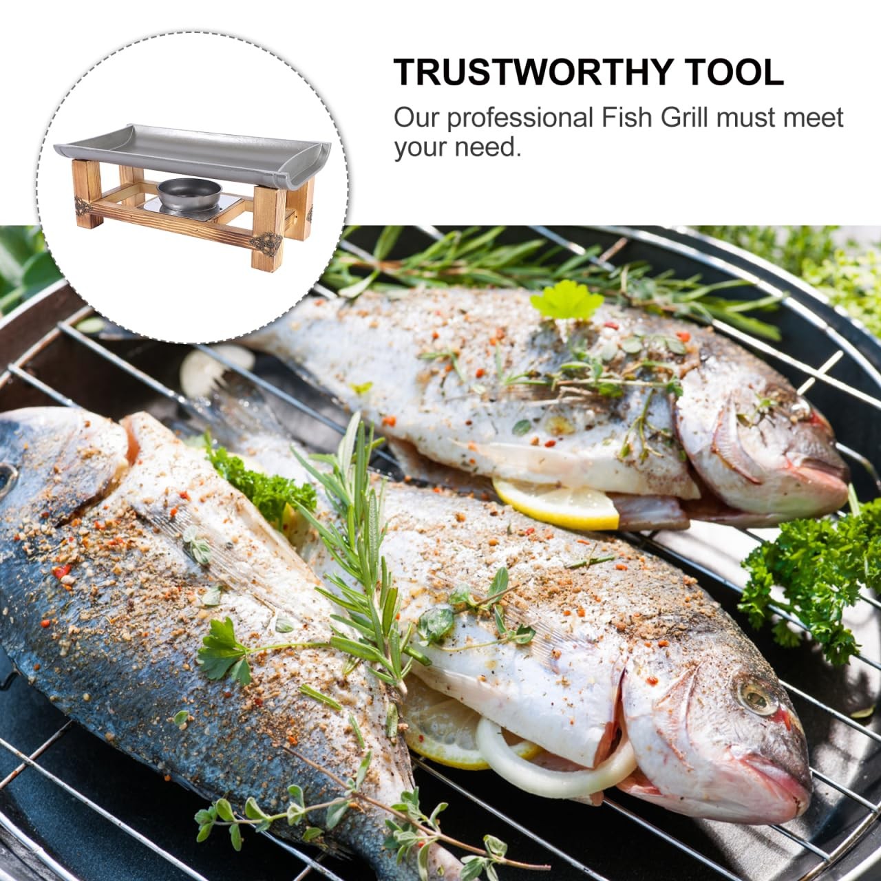 Non-Stick Barbecue Tray 11.81X5.51X3.93 Inch Portable Japanese Style Grill Pl…