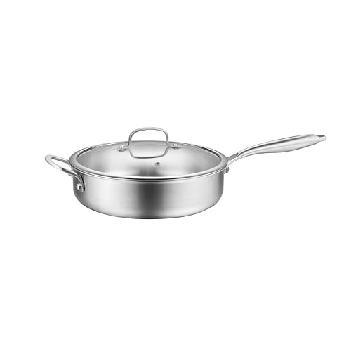 5-Quart Tri-Ply Stainless Steel Saute Pan, 11-Inch | Tri-Ply Stainless