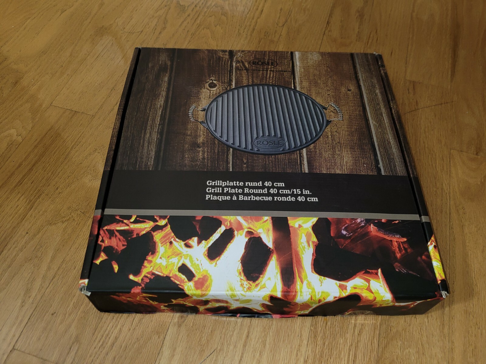 Rosle USA 25075 Enamel Coated Cast Iron Grill Plate Round 15.5″