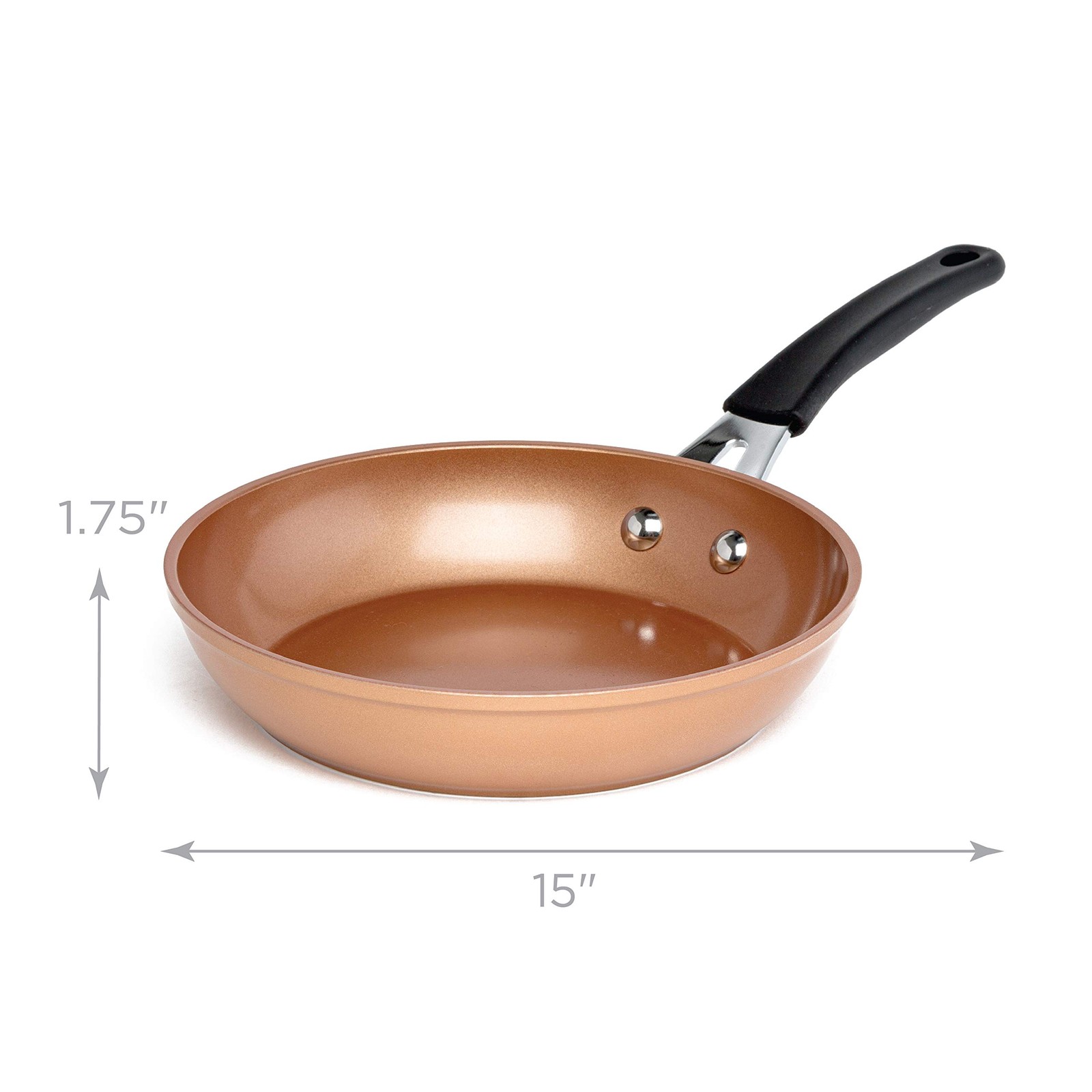 Titanium Ceramic Easy Clean Endure Nonstick Silicone Stay Cool Handle, 8-Inch…