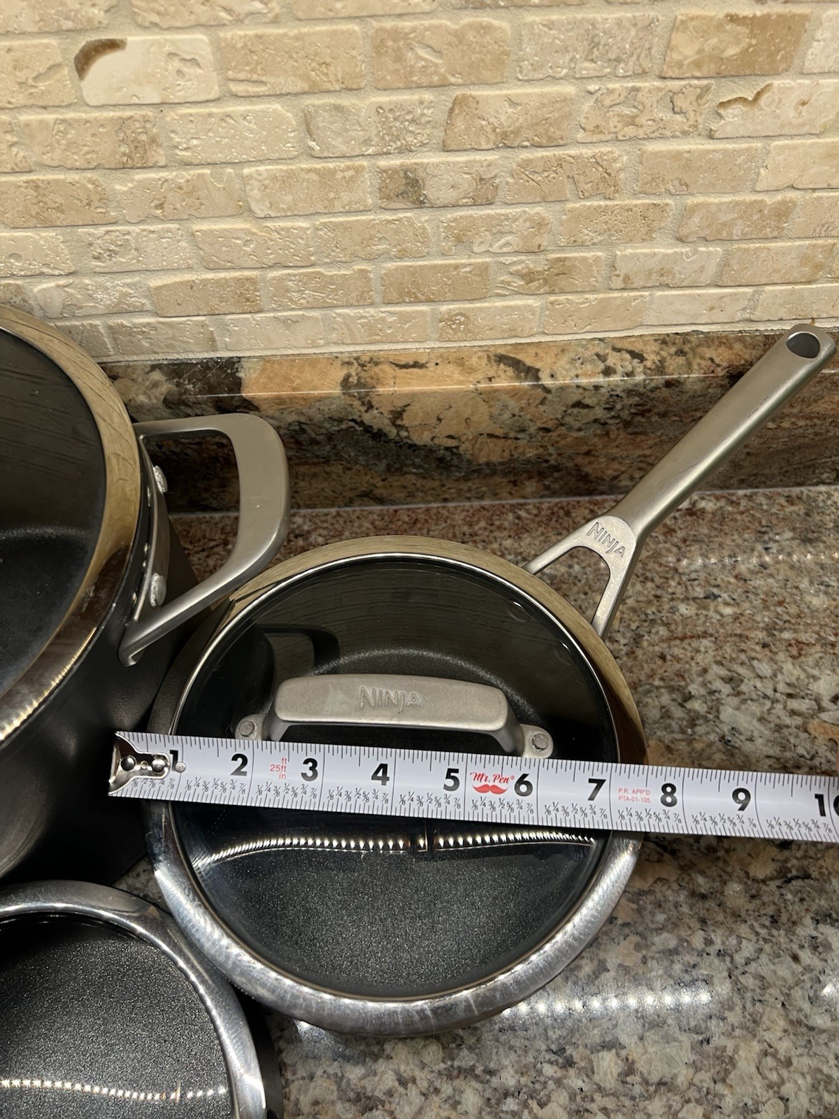Ninja Foodi NeverStick 1.5 QT 2.3 QT 6.5 Qt Nonstick Pot Saucepan W/ Lid 6 Piece