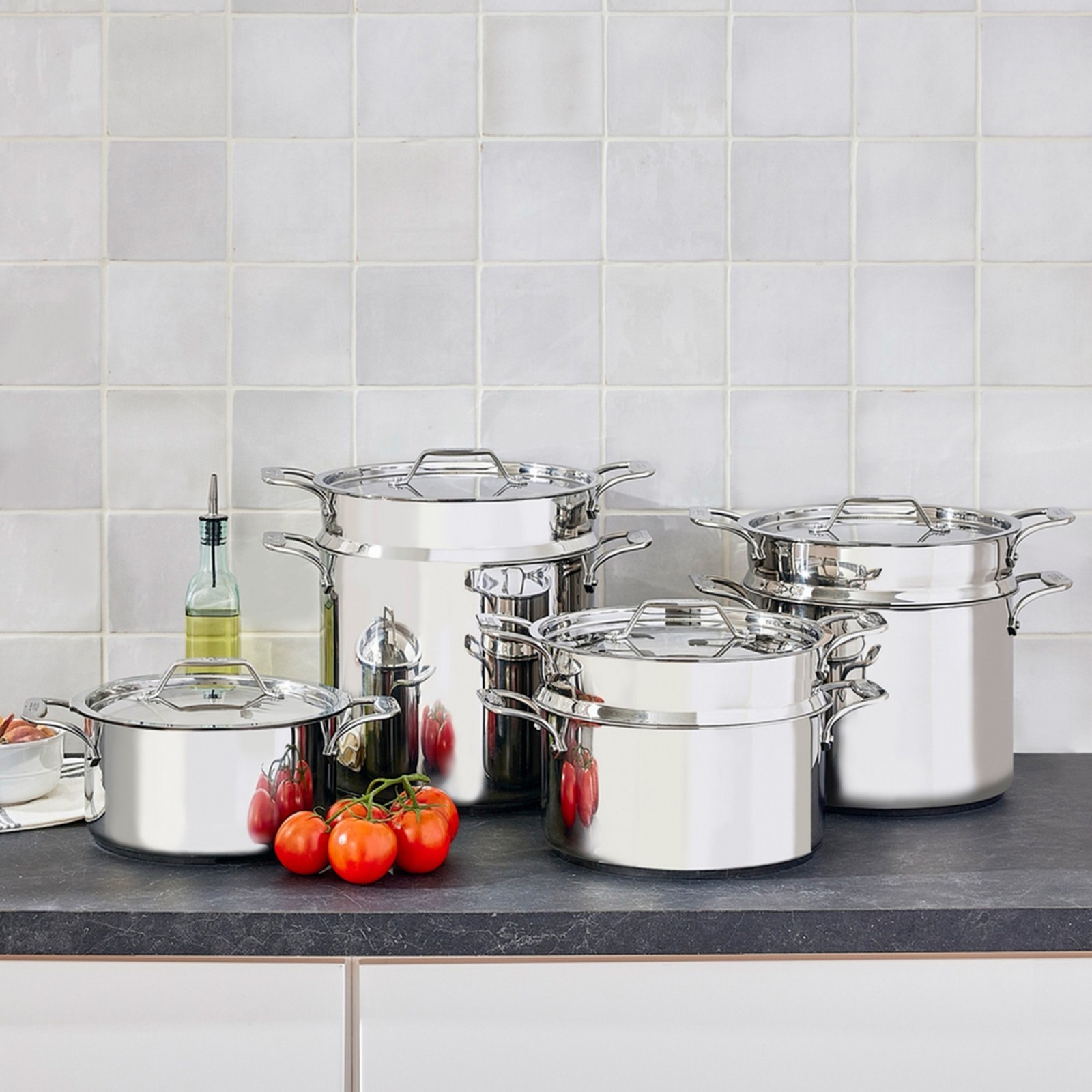 All-Clad Simply Strain Stainless-Steel Multipot with Strainer, 6-Qt.