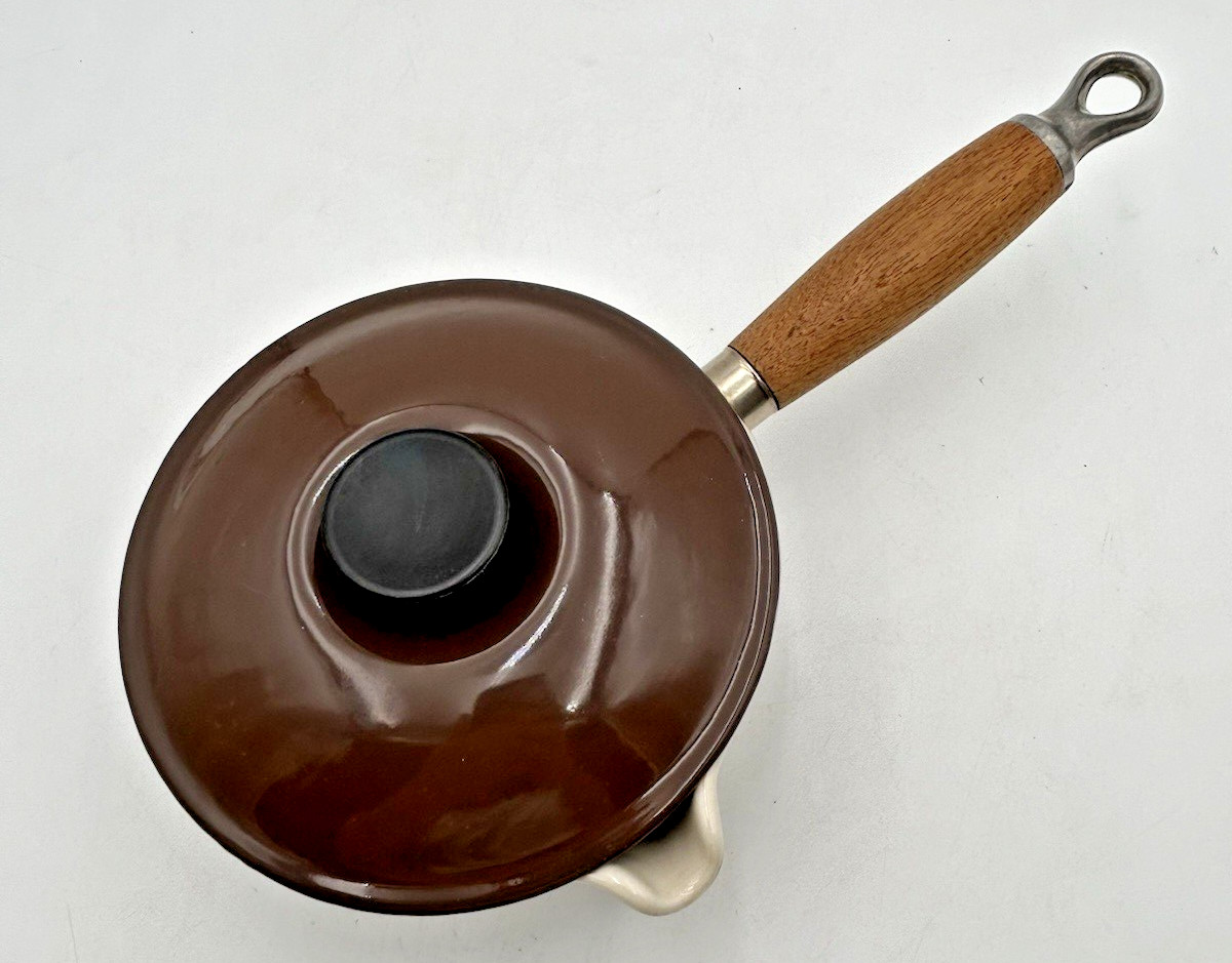 VTG ’60’s Le Creuset Brown Enameled Cast Iron 9pc Set B,24,8,18,14,16 & 4 Lids