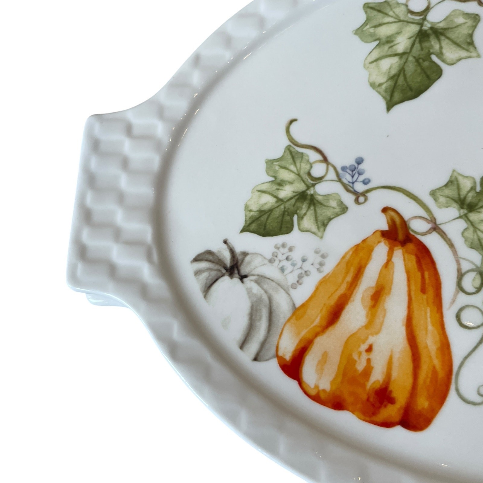 Grace Pantry Oval Oven Safe Baker Casserole w/ Lid 11in Fall Thanksgiving NEW