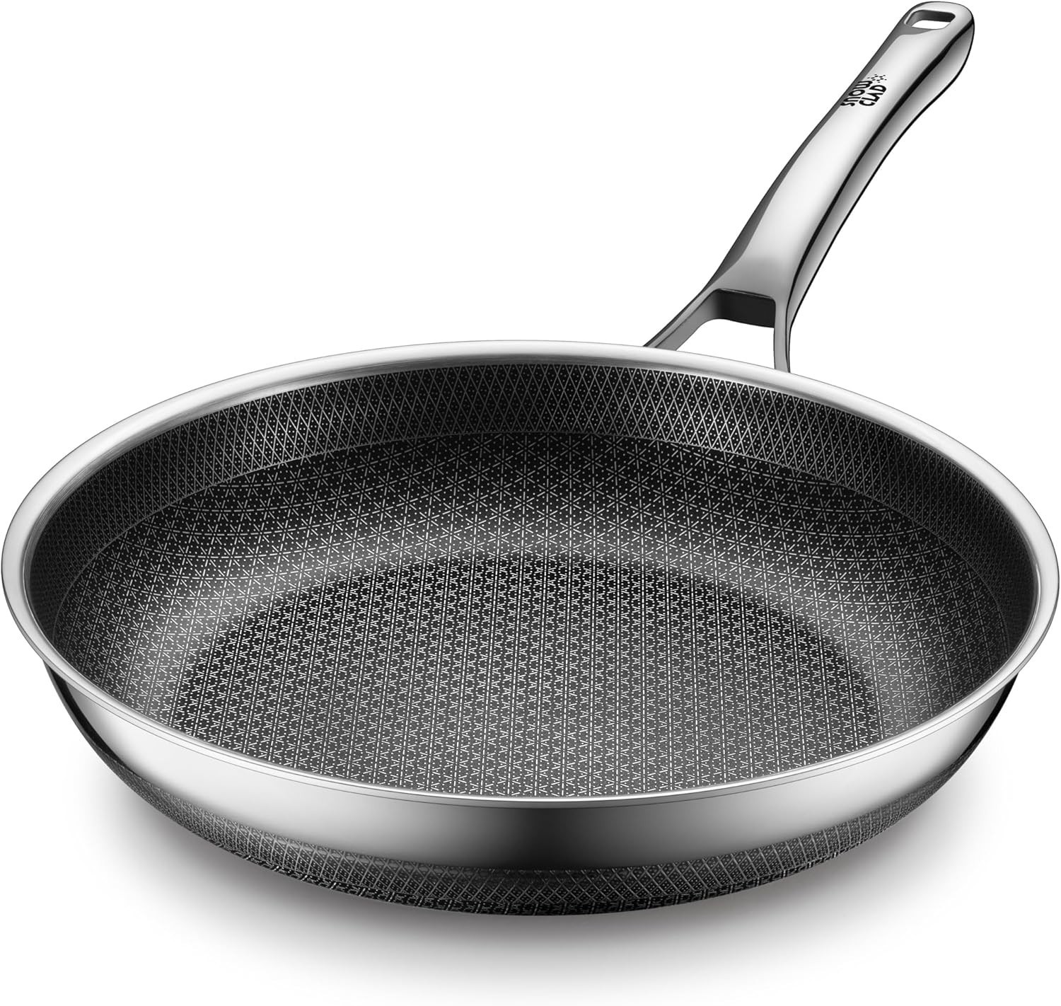 Snowclad Frying Pan Hybrid Non Stick Stainless Steel Skillet Induction Oven, 10″