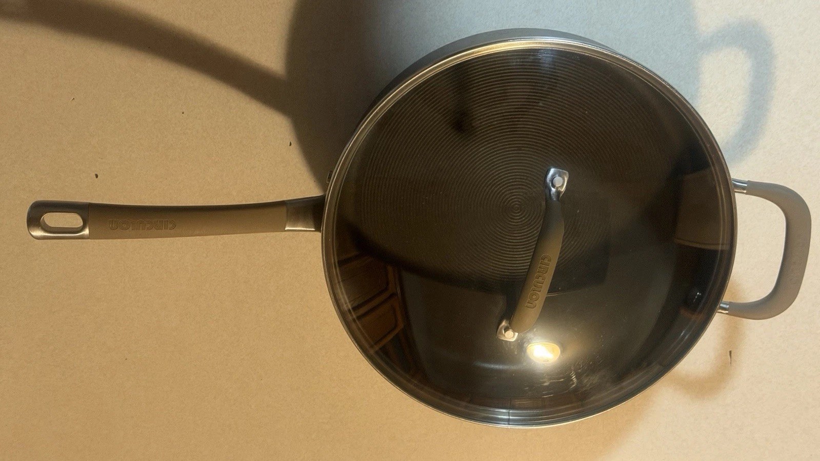 Circulon Premier Professional 5qt/4.7L 3” Tall Frying Pan & Glass Lid 2 Handles